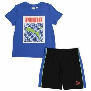 Puma cute blue neon boy shorts set